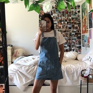 denim overall dress